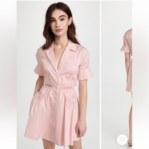 Self portrait pink cotton cut out dress size 8